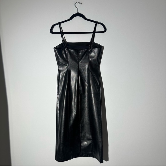 NWT Steve Madden black metallic vegan leather midi size M - Picture 3 of 9